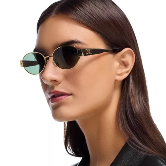 Celine Triomphe Metal Round Sunglasses NEW - Picture 9 of 9